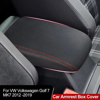 Araba Kol Dayama Kutusu Merkezi Konsol Kapak Kol Dayama Kapağı İç Mikrofiber deri kılıf VW Volkswagen Golf 7 İçin MK7 2012 -2019
