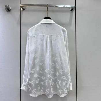 High-end Moda Marka kadın Rahat Gömlek Orijinal Jakarlı Tasarım Kadınlar Lüks Bluz Yüksek Kalite Bayanlar Ünlü Bluz Üst
