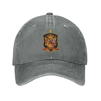 İspanya milli futbol takımı Logosu Moda kaliteli Denim kap Örme şapka beyzbol şapkası