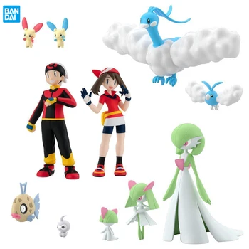 Orijinal Bandai Pokemon Ölçekli Dünya Yuuki ve Haruka Anime Aksiyon Filmi Figürleri Shokugan Modeli Şekil Oyuncaklar Çocuklar için Hediye