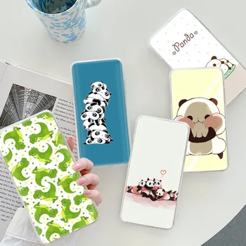 Panda Kedi Dinozor Şeffaf iPhone için kılıf 15 Artı 14 Pro SE 5 5S Max Kapak