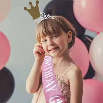 Parti Dekorasyon Taç Moda Alaşım Rhinestone Prenses saç bandı Kalp Şeklinde Çocuk Kız Hairband Doğum Günü