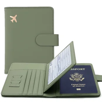 Pasaport Kapağı PU Deri Erkek Kadın Seyahat Pasaport Tutucu Kredi kart tutucu Kılıf Cüzdan Koruyucu Kapak Kılıf