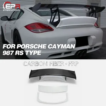 Porsche Cayman 987 için RS Tipi Karbon / Cam Elyaf Arka Bagaj ve GT Spoiler Trim 8 Adet