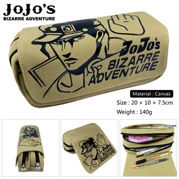 Tuhaf Jo Jo Macera Anime Erkek Kız Cüzdan Tuval Kalem Kutusu Okul Malzemeleri Çantaları Öğrenci Hediye makyaj Çantası