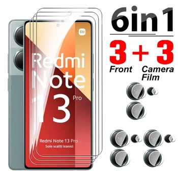 Xiaomi Redmi için Not 13 Pro 4G 6in1 Temperli Cam Redmi İçin Not 13 Pro 5G Note13 13Pro Note13Pro Lens camı Ekran Koruyucular