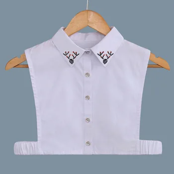Yeni Sahte Gömlek Yaka Kadınlar için Retro Gömlek Giyim Aksesuarları Ayrılabilir Beyaz Sonbahar ve Kış Kazak Bluz Yanlış Yaka