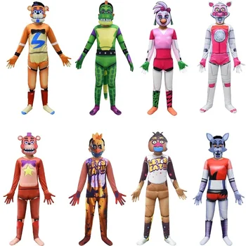 çocuklar Beş Gece Freddyed Kostüm Partisi Cosplay Kostümleri Maske Fantezi Kabus Bonnie Tavşan Anime Cadılar Bayramı Kostüm Çocuklar İçin